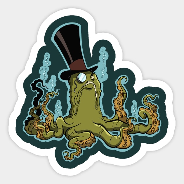 Top Shelf Octopus - now in glorious Technicolour! Sticker by westinchurch